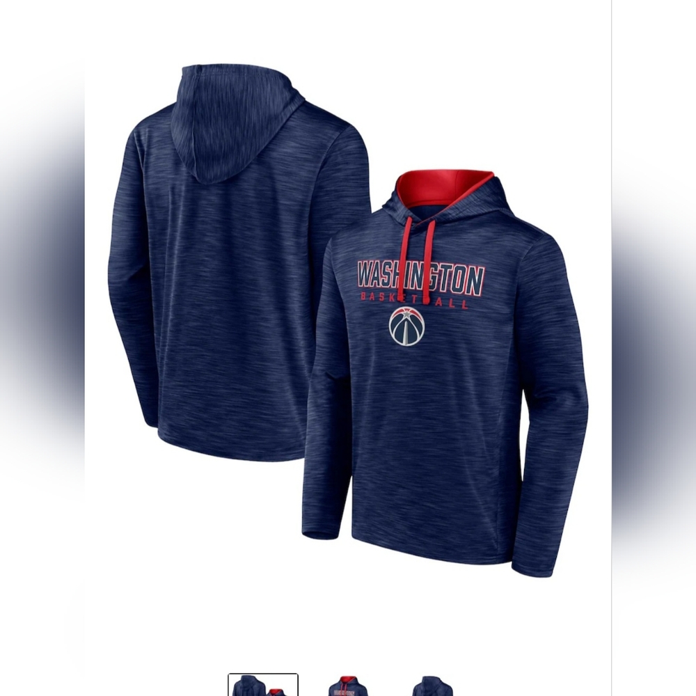 Washington Wizards Fanatics Fast Break Pullover Hoodie - Heather Navy